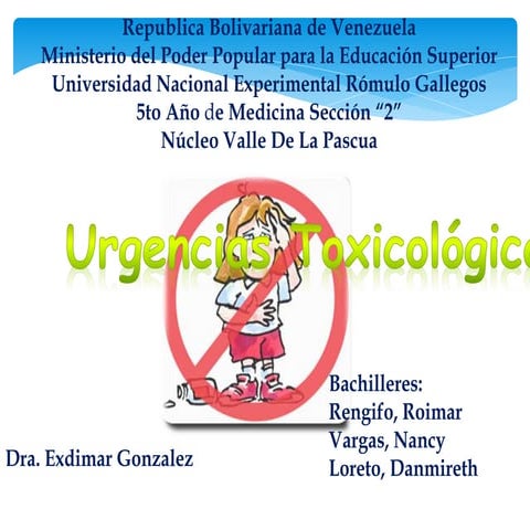 Urgencias Toxicologicas 
