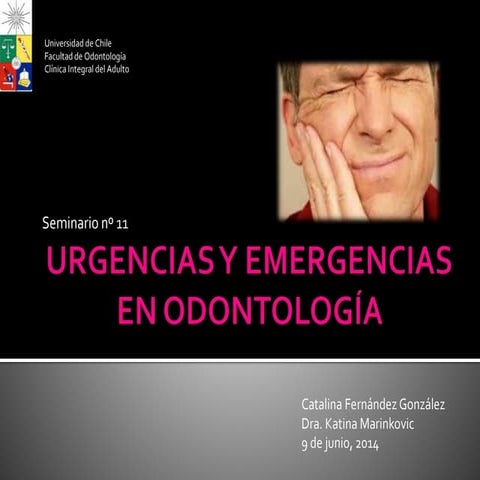 Urgencias y emergencias en odontología