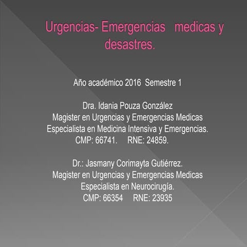 Urgenciasy emergencias medicas clase 1.power point