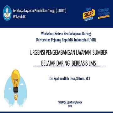 URGENSI PENGEMBANGAN LAYANAN  SUMBER BELAJAR DARING  BERBASIS LMS.pptx
