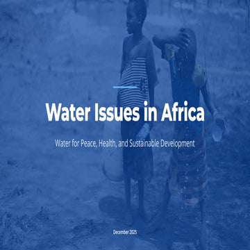 Water issues in Africa demand urgent solutions | PDF