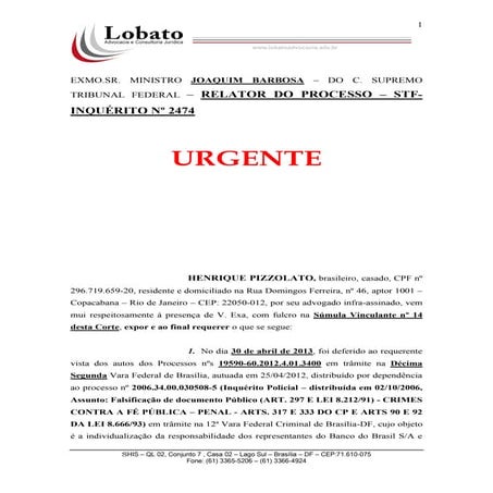 Urgente savio stf 07 08