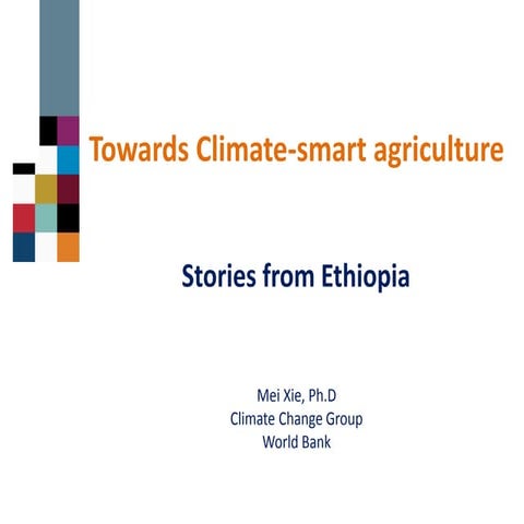 Towards Climate-smart agriculture  -  Stories from Ethiopia