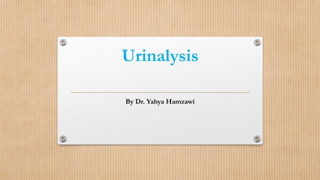 Urinalysis 