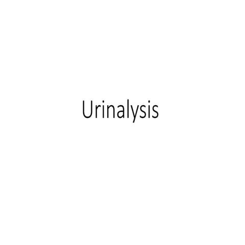 Slide on Urine analysis and urine microscopy