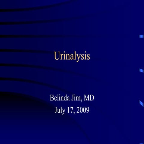 Urinalysis; urine examination in the lab.ppt