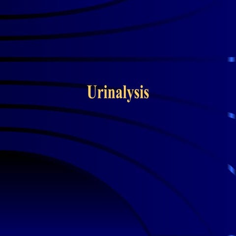 Complete Urinalysis microscopy and macroscopy