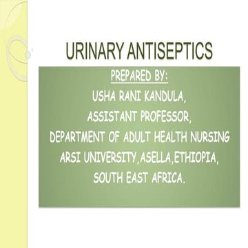Urinary antiseptics