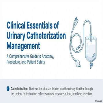 The Clinician's Handbook of Urinary Catheterization Management | PDF