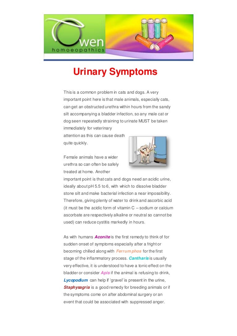 Urinary symptoms