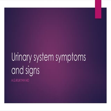 Comprehensive Overview of Urinary System Symptoms and Chronic Kidney ...