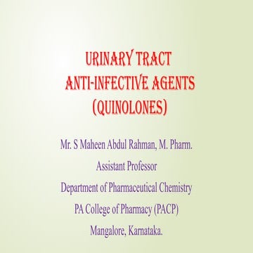 Urinary Tract Anti-infective agents.pptx