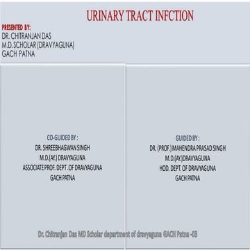 PRESENTATION ON URINARY TRACT INFECTIONS | PPT