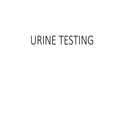 Urine Testing