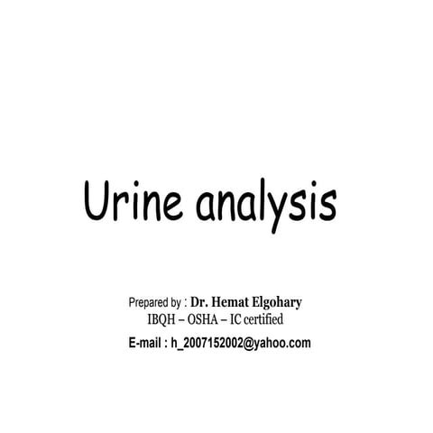 Urine analysis