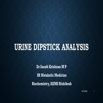Point of Care Testing-Urine Dipstick Analysis.pptx