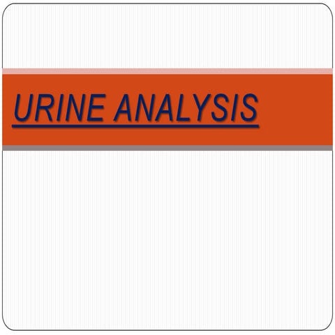 Urine examination