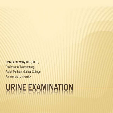 Urine examination