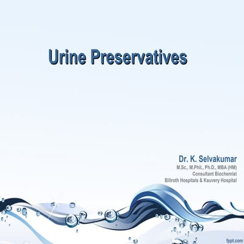 Urine preservative 