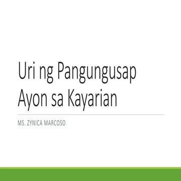 Uri ng pangungusap ayon sa kayarian