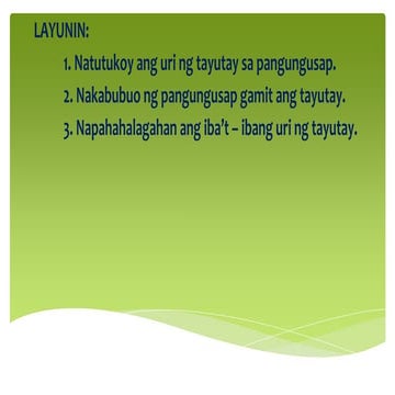 Mga Uri ng Tayutay. Mga Uri ng Tayutay..