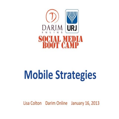 Urj mobile strategies 2013