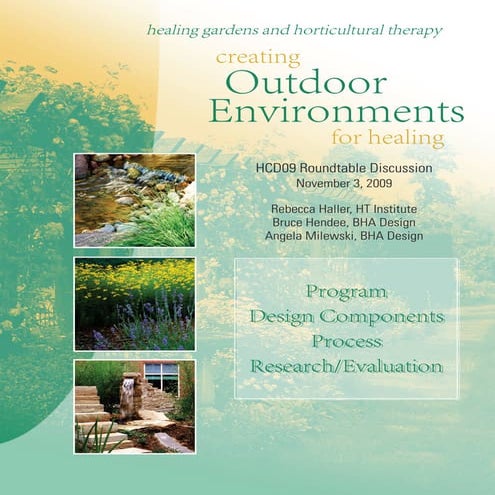 Healing Gardens and Horticultural Therapy: Creating Outdoor Environments for ...