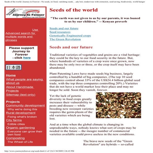 Seeds of the World