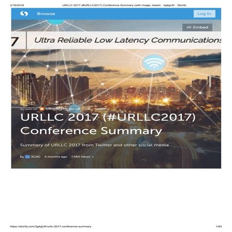 URLLC 2017 (#URLLC2017) conference summary