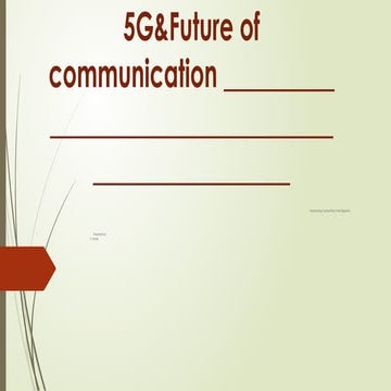 5G and the Future of Communication: Transforming Connectivity in the ...