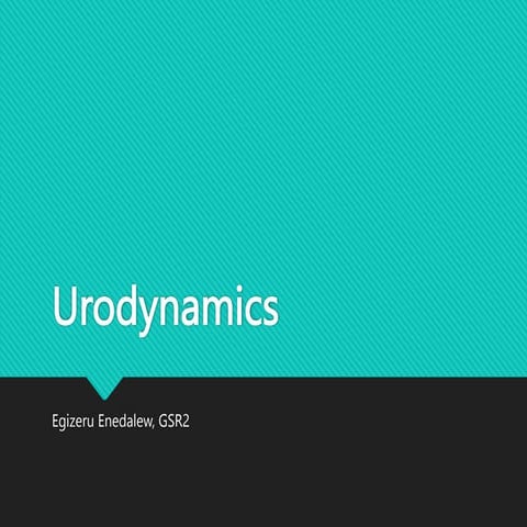 basics of Urodynamic tests for lower urinary tract obstruction and incontinen...
