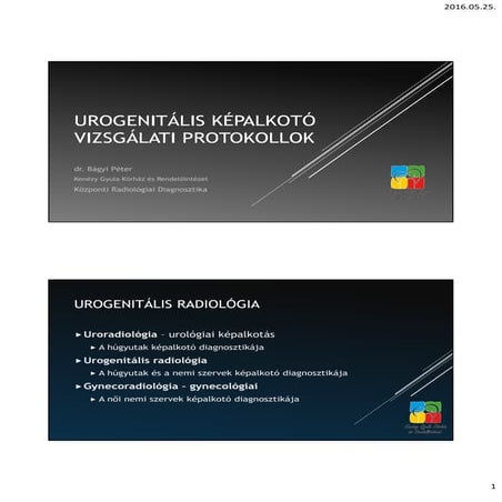 Urogenitalis képalkotó vizsgálati protokollok
