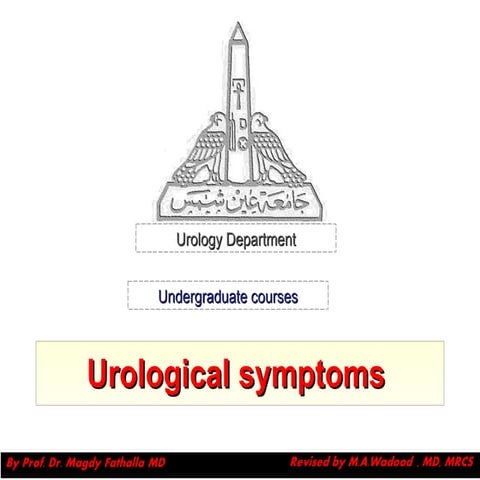 Urologic symptoms and examination