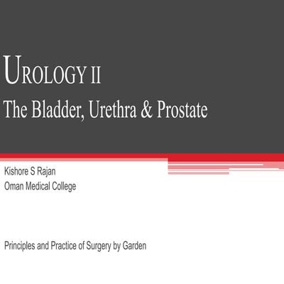 Urology surgery. Bladder, Urethra and Prostsate