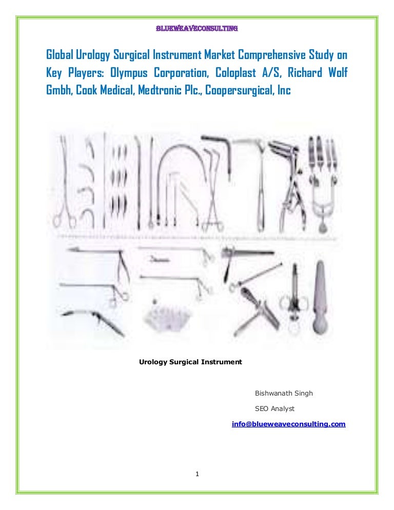 Global Urology Surgical Instrument Outlook 2019