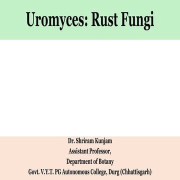 Uromyces for M.Sc. Botany students lecture