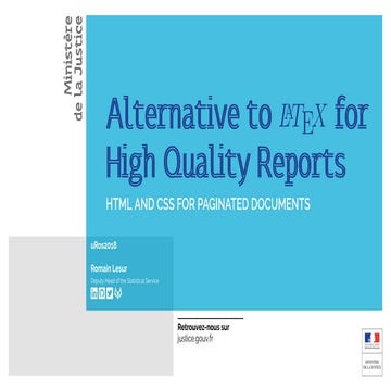 Alternative to Latex for High Quality Reports with RMarkdown