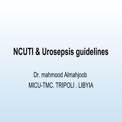 Urosepsis &ncuti guideline