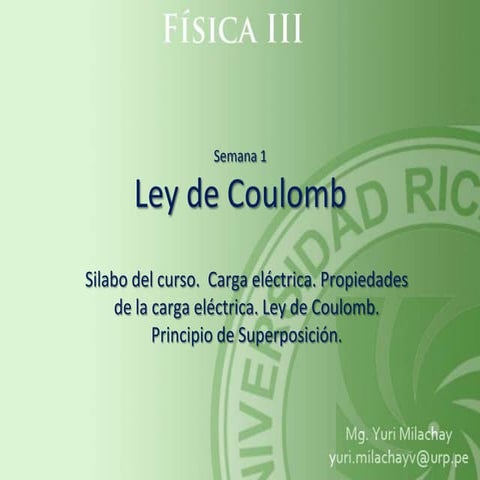 Ley de Coulomb