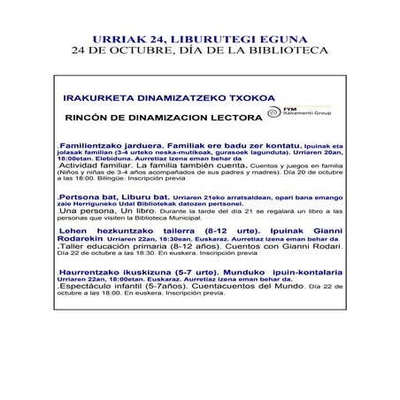 Urriak 24, liburutegi eguna ii