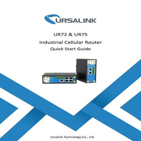 Ursalink UR55 Industrial Cellular Router Quick Start Guide | PDF