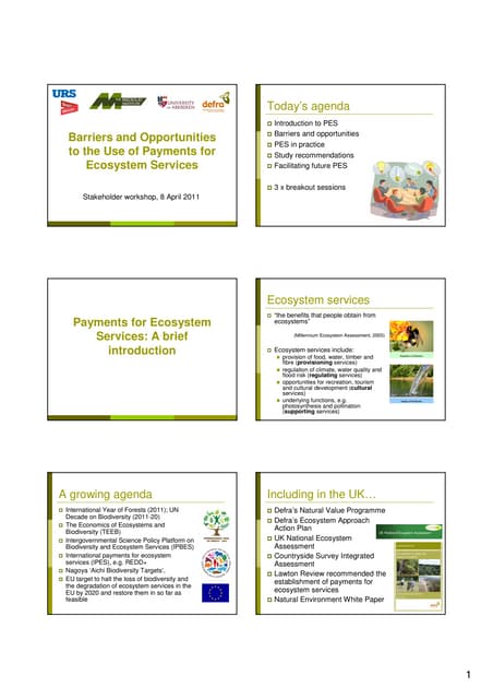 Barriers & Opportunities to Payments for Ecosystem Services in England