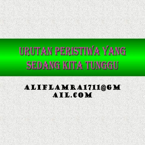 Urutan peristiwa kiamat besar