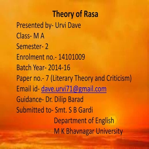 Theory of rasa