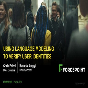 Using Language Modeling to Verify User Identities