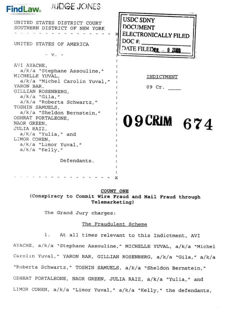 FindLaw | Telemarketing 'Boiler Room' Indictment
