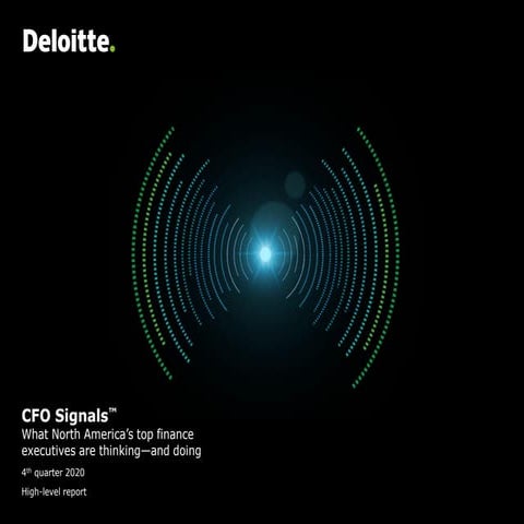 What North America’s top finance  executives are thinking - and doing