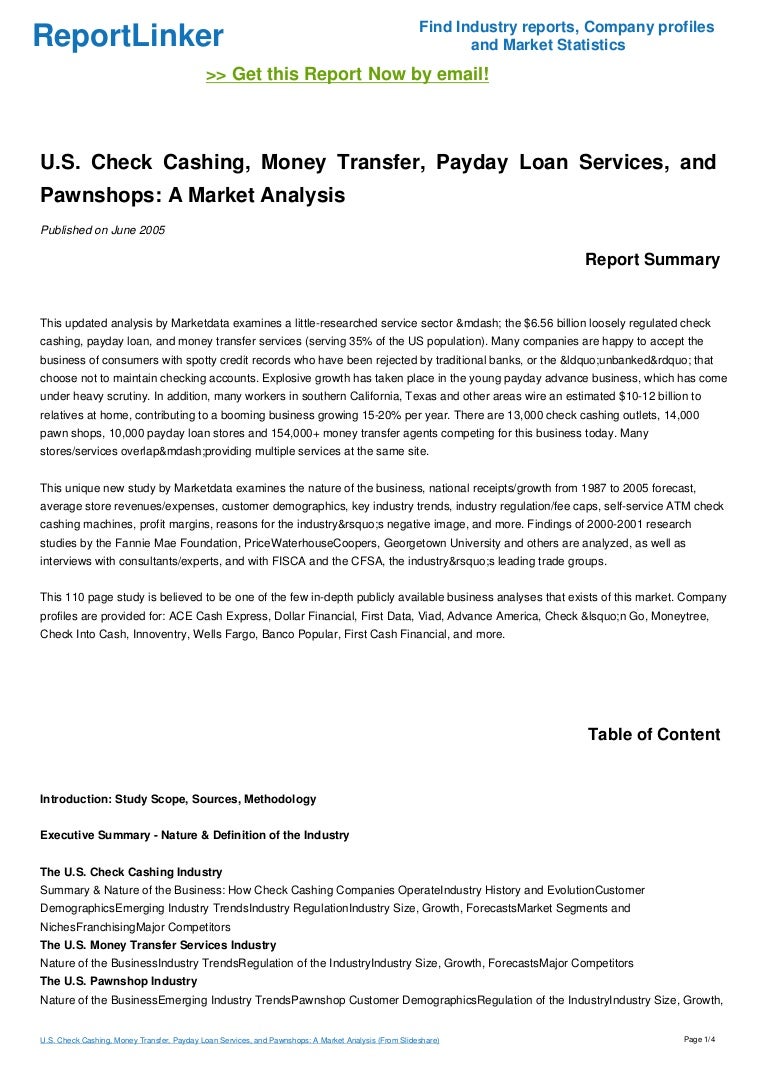 check cashing resume
