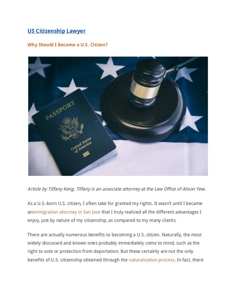 US Citizenship Lawyer Benefits Of Becoming A US Citizen