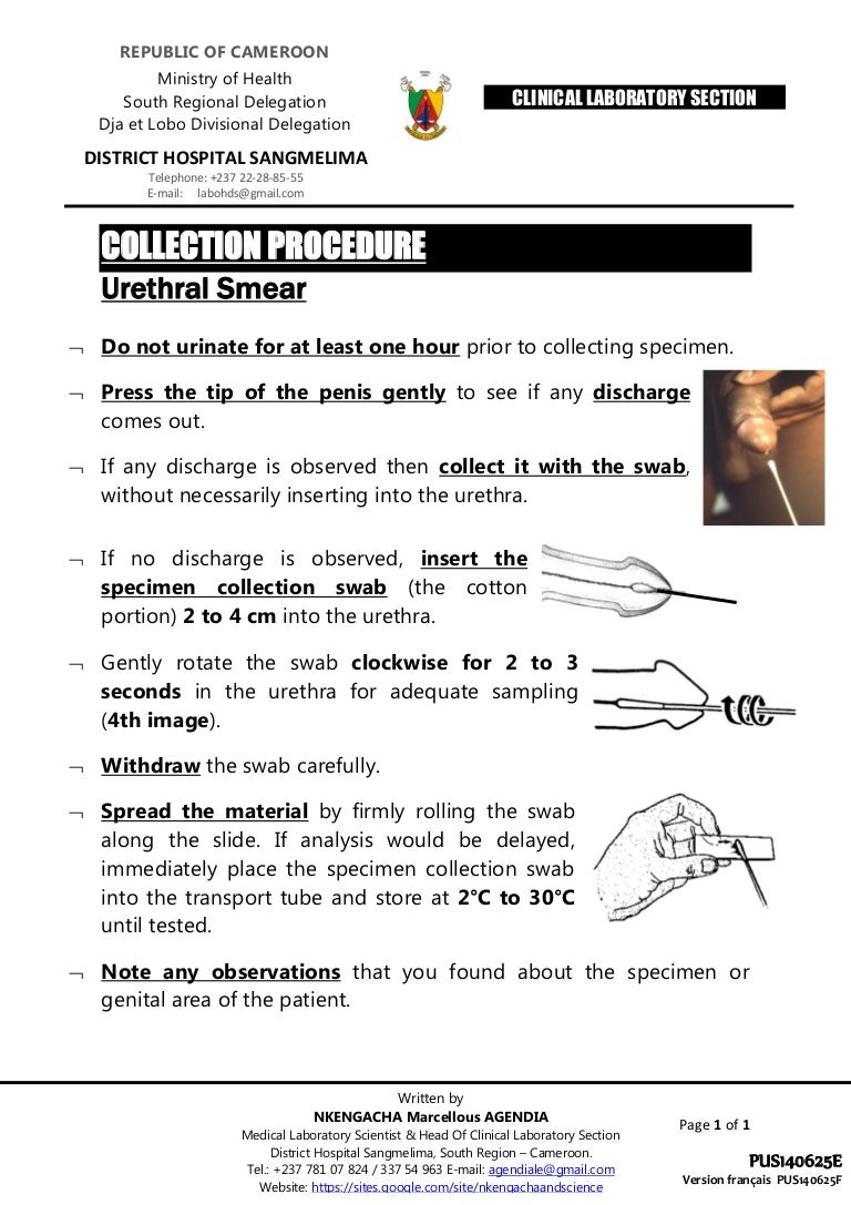 Specimen Collection Urethral Smear